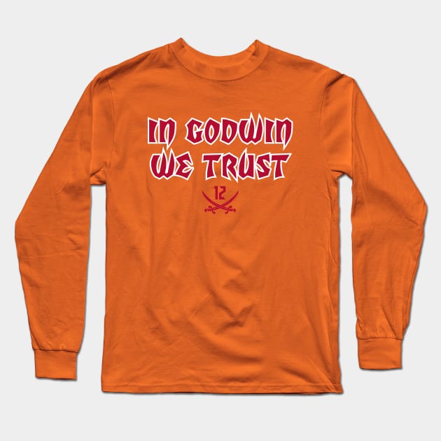 In Godwin We Trust - Orange Long Sleeve T-Shirt by KFig21